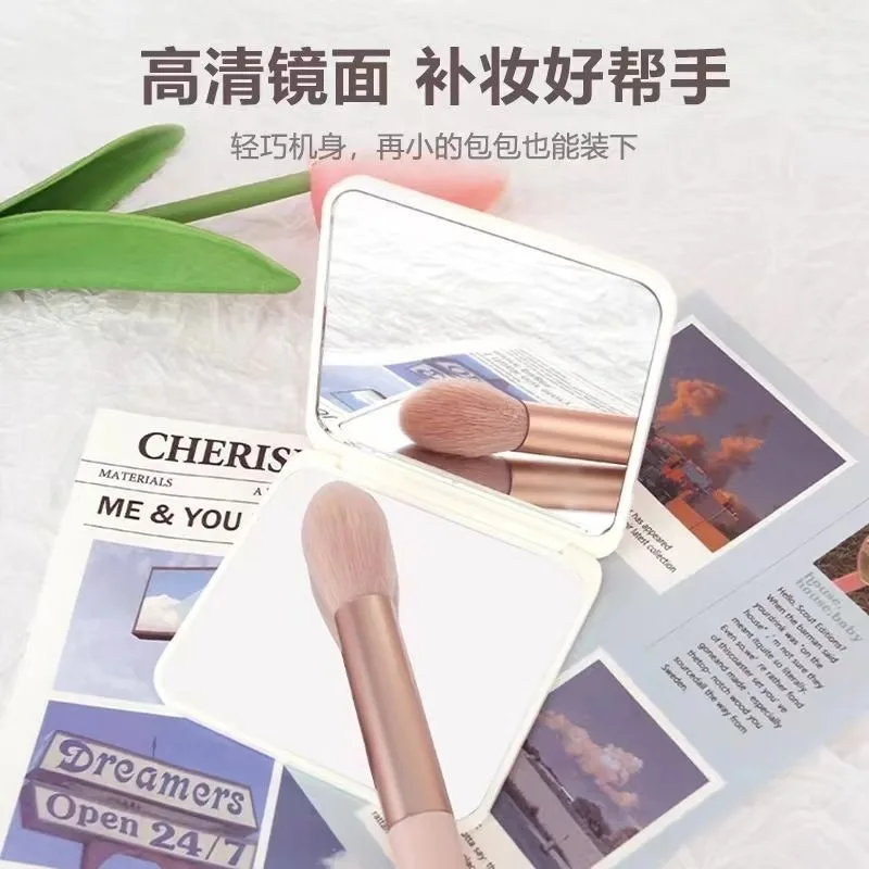 6x7cm Genshin Impact Folding Double-sided Makeup Mirror Portable Travel Mini Light Pocket Anime Cute Girls Kids Magnifying