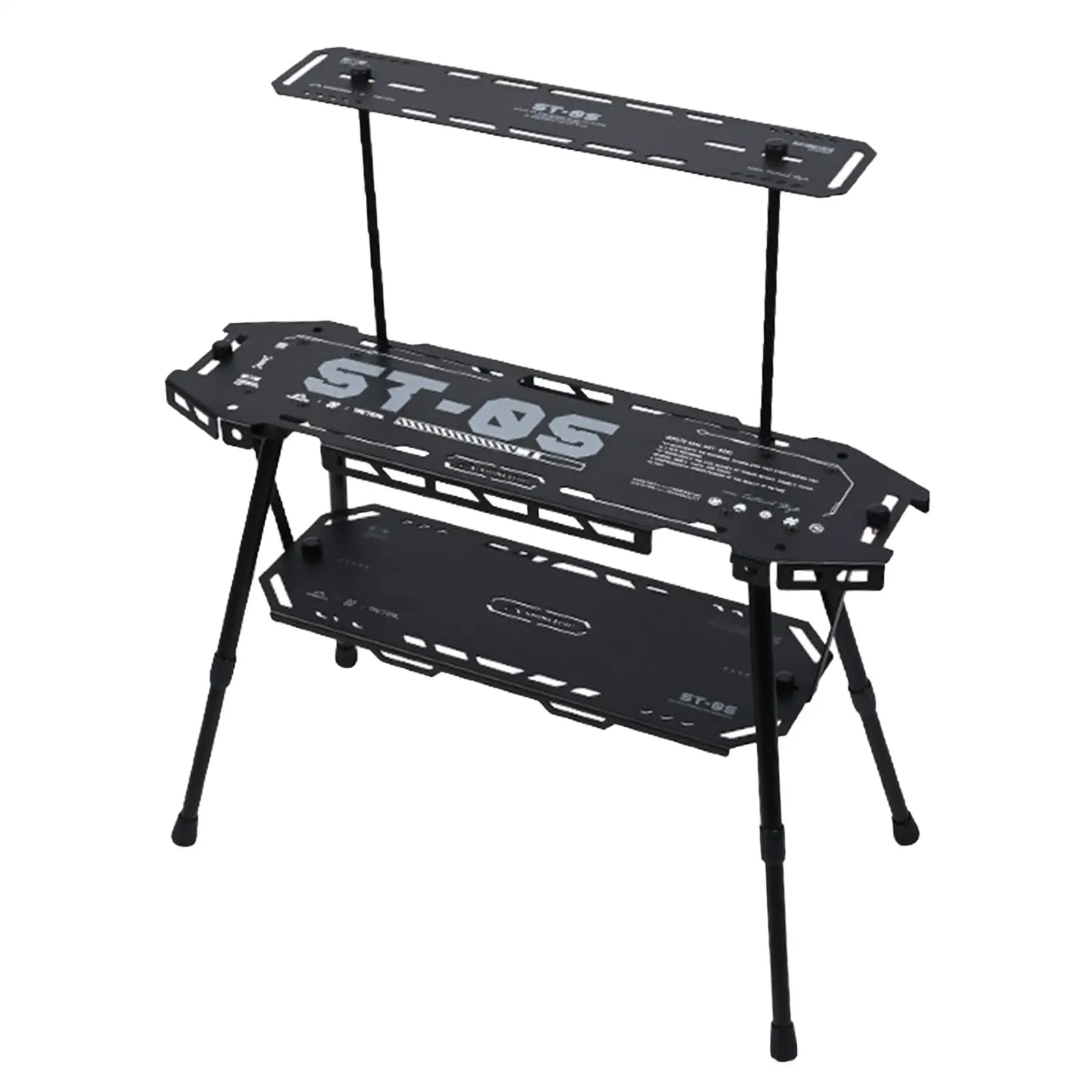 Igt Combination Table Multifunctional Camp Table Lightweight Folded Grill Table for Picnics Garden BBQ Mountaineering Fishing