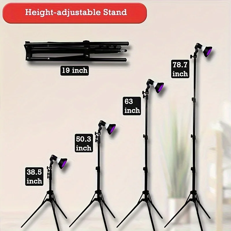 54W Tanning Lamps for Home Full Body&Face 18PCS LEDS Solarium Lamp Wavelength 450nm & 850nm Blue Light Skincare Sun Lamp