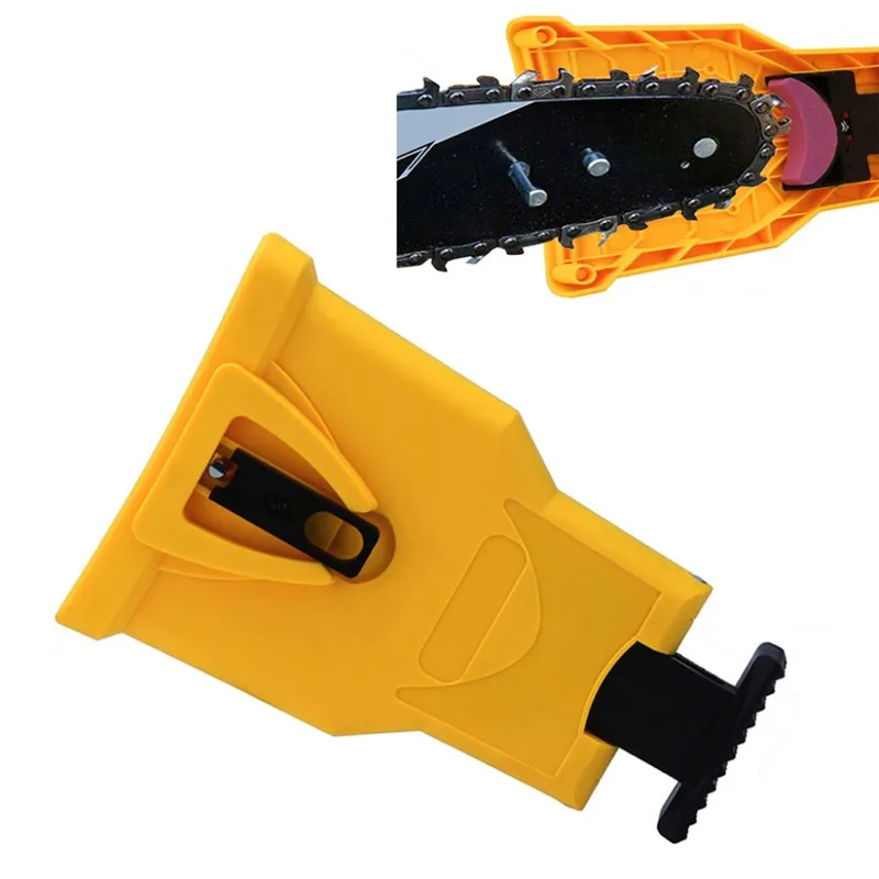 Chainsaw Teeth Sharpener Portable Sharpen Chain Saw Bar-Mount Fast Grinding Sharpening Chainsaw Chain Woodworking Tools chainsaw chain,hardware polishing tools