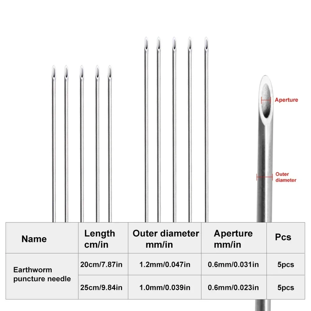Bait Punch Needle Earthworm Hooking Needle Fishing Trips Outer Diameter 0.8mm Outer Diameter 1.0mm 1.2mm fishing bait needle