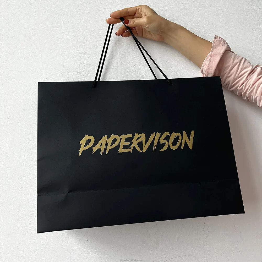 Custom small business luxury paper retail boutique shopping git bags for small business, paper bags with your own logo