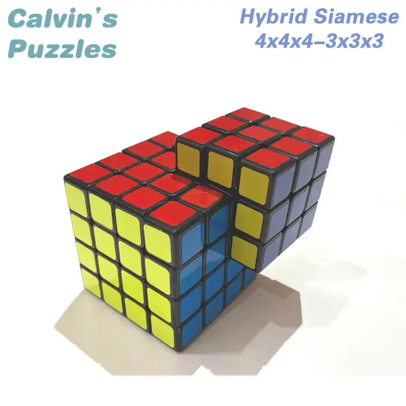 

Гибридный сиамский магический куб 4x4x4-3x3x3 головоломка Calvin's Speed Twisty Головоломка Развивающие игрушки