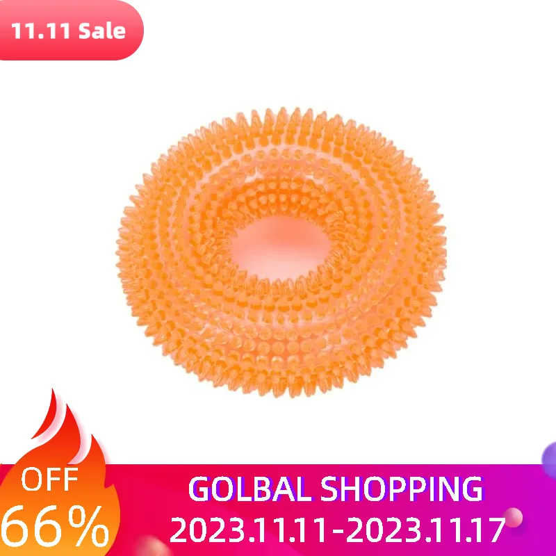 

Molar Funny Squeak Sound For Large Dogs Chew Dog Toys Ring Interactive Pet Training Thorn Circle