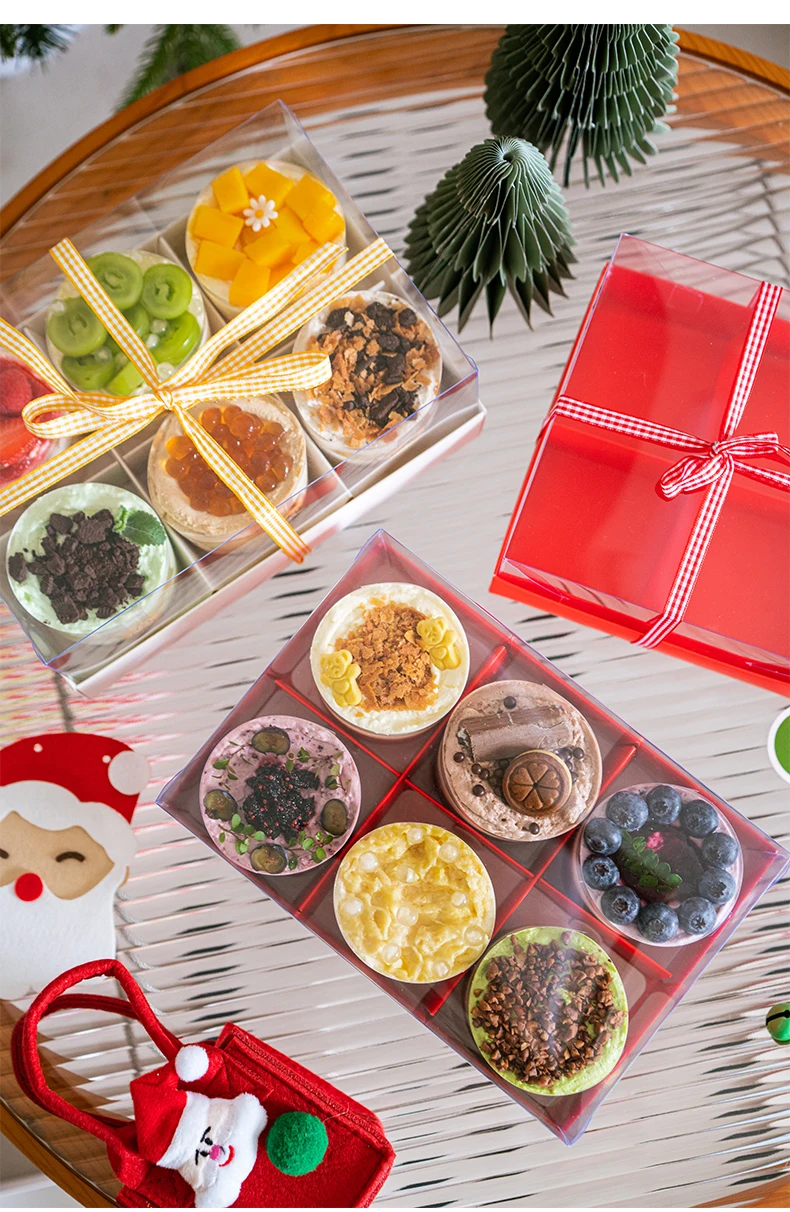 Clear Dessert Packaging Box with Handle – 4/6/9 Grid Transparent Mousse Cup Holder, Por... - SKU TCCB1545 - UGI Packaging