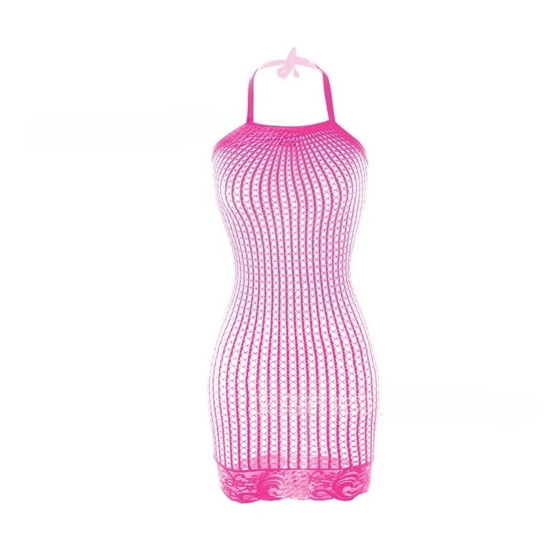 1PC Women Sexy Fishnet Cover Up Without Bikini Hollow Out See Through Bodycon Dress Beachwear Summer Women's Swimwear 5