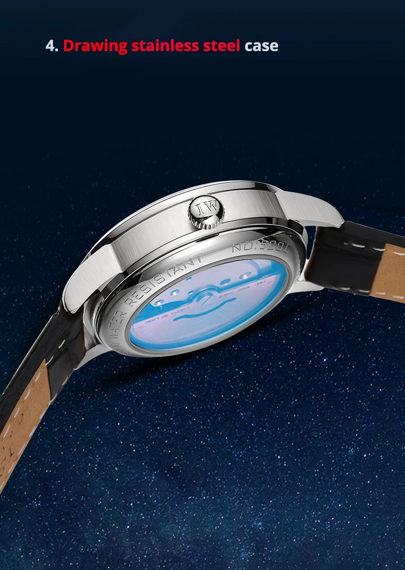 Switzerland Brand I&W New Moon Phase Automatic Watch For Women Sapphire Mechanical Watches Calendar MIYOTA Movement Reloj Mujer_voghion.com