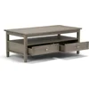 Coffee Table Warm Shaker Solid Wood 48 Inch Wide Rectangular Transition, Distressed Grey for Living Room and Family Room 2