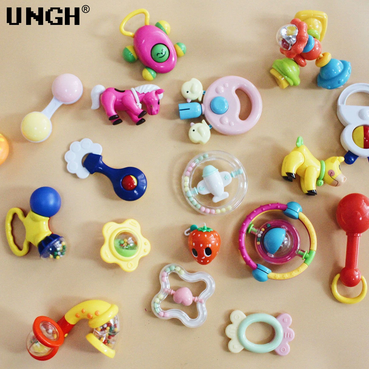 

Игрушка Монтессори UNGH погремушка грызунок Игрушки для малышей Обучающие Детские игры для маленьких девочек новорожденных детей 0-12 месяцев случайная отправка