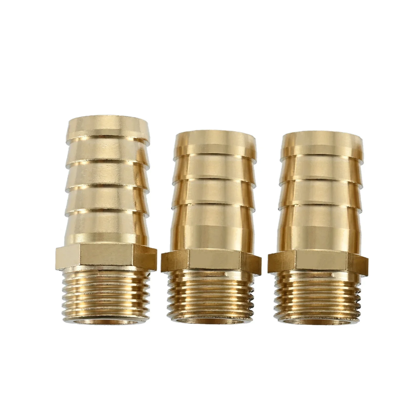 1Set 3 Way L-port Shut Off 1/2"G Thread Ball Valve with 1/2" Hose Barb T Shaped Brass Fitting One Switch with 3 Pipe Clamps