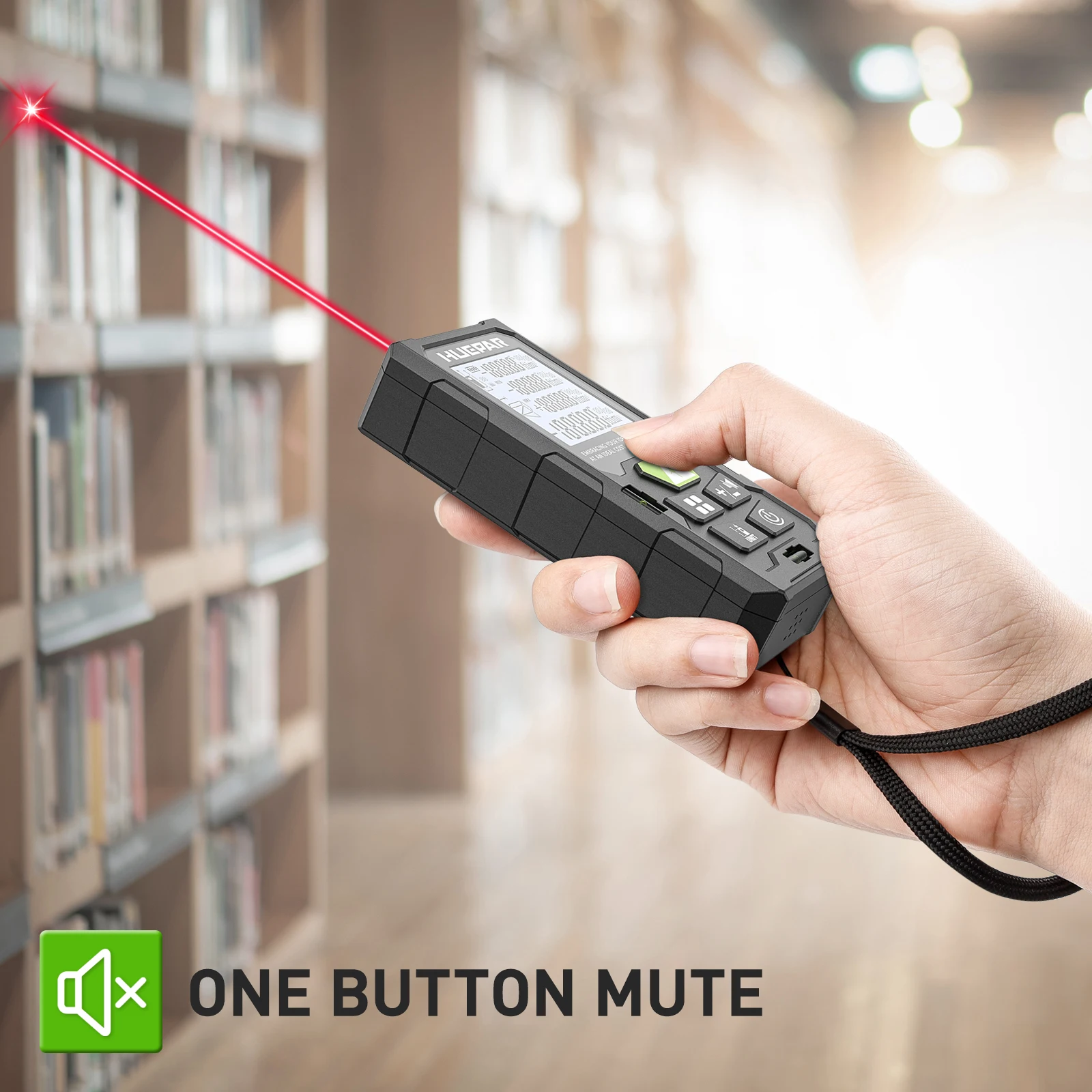 Description Picture 6 of itemHuepar Laser Measure 50M/80M/100M/120M Rangefinder Digital Laser Distance Meters With Backlit LCD,M/in/Ft/Ft_in_ Unit Test Tool