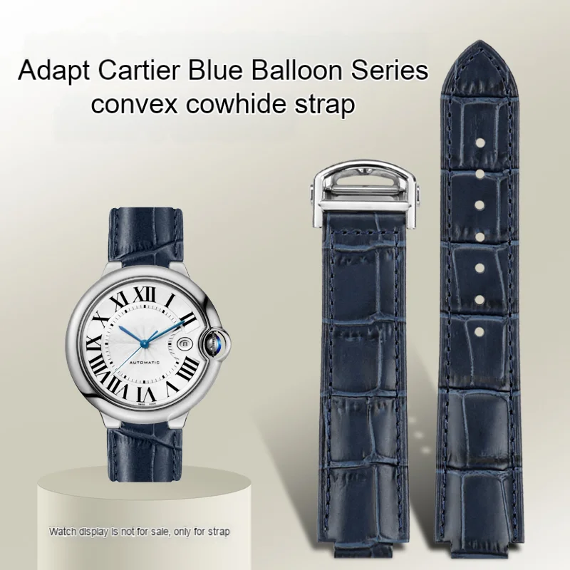 Nuova Fibbia Pieghevole In Pelle Bovina Wsbb0044 Cinturino Per Ballon Bleu De Cartier Serie Uomo Wsbb0025 Bocca Rialzata Nuovo Cinturino Donna