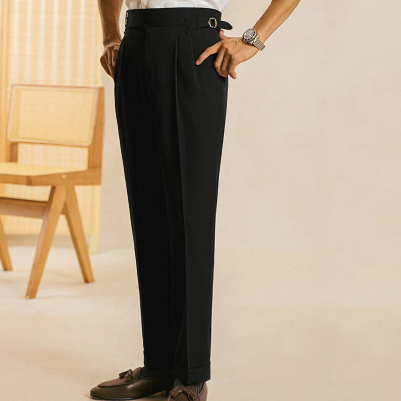 Trousers Pant For Man Office Trouser Men Business Casual Pant British Social Club Outfits Black Apricot business pants,men pants