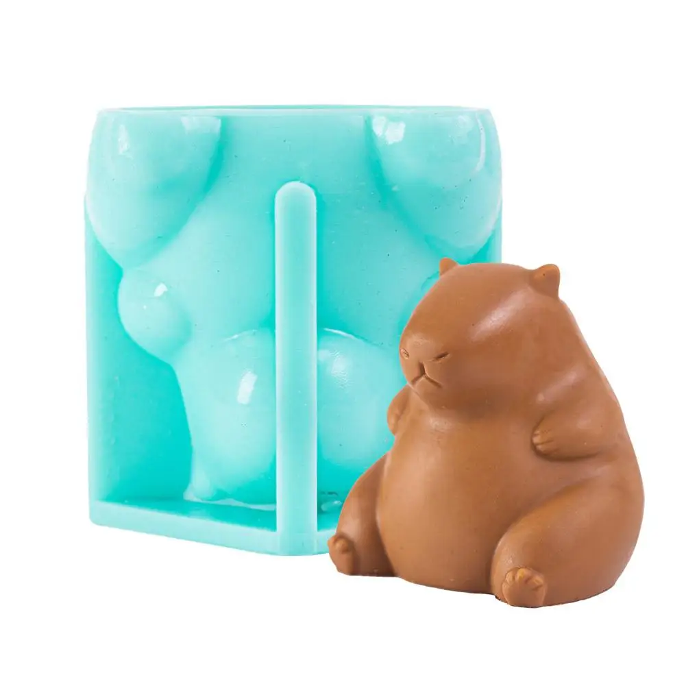 Silicone Mold Cute Capybara Milk Jelly Pudding Baking Candle Mould Home Baking Accessories