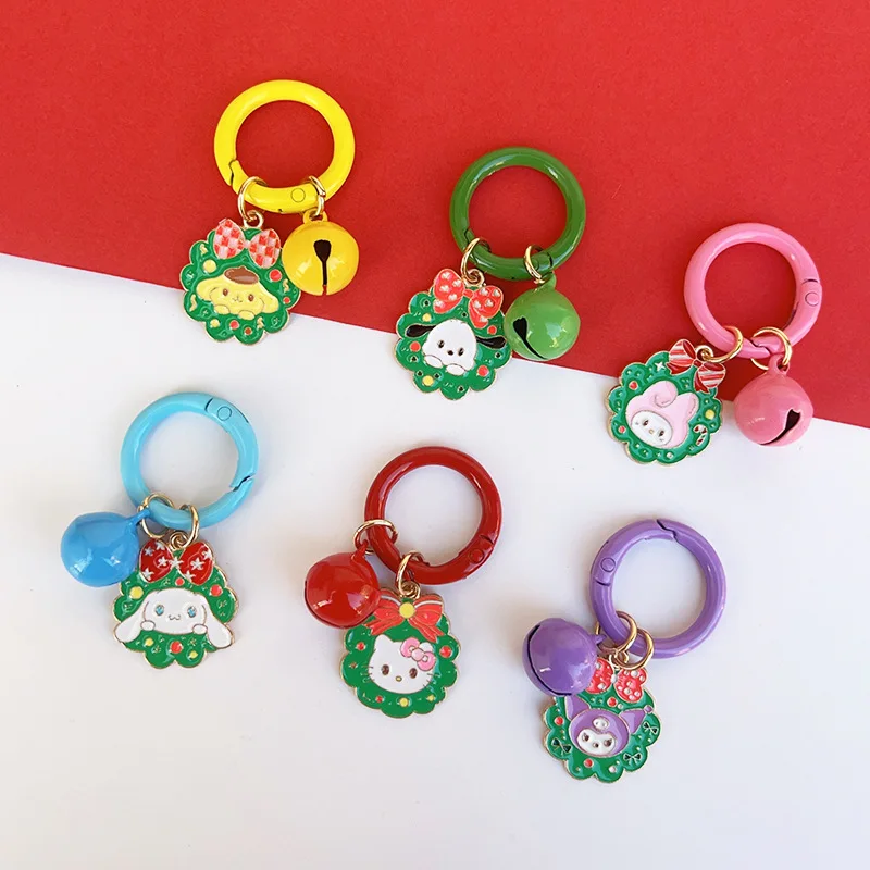 

Kawaii Sanrio Pendant Lovely Pochacco Hello Kitty Cartoon Pendant Keychain Headphone Pendant Christmas Alloy Keychain Girl Gift