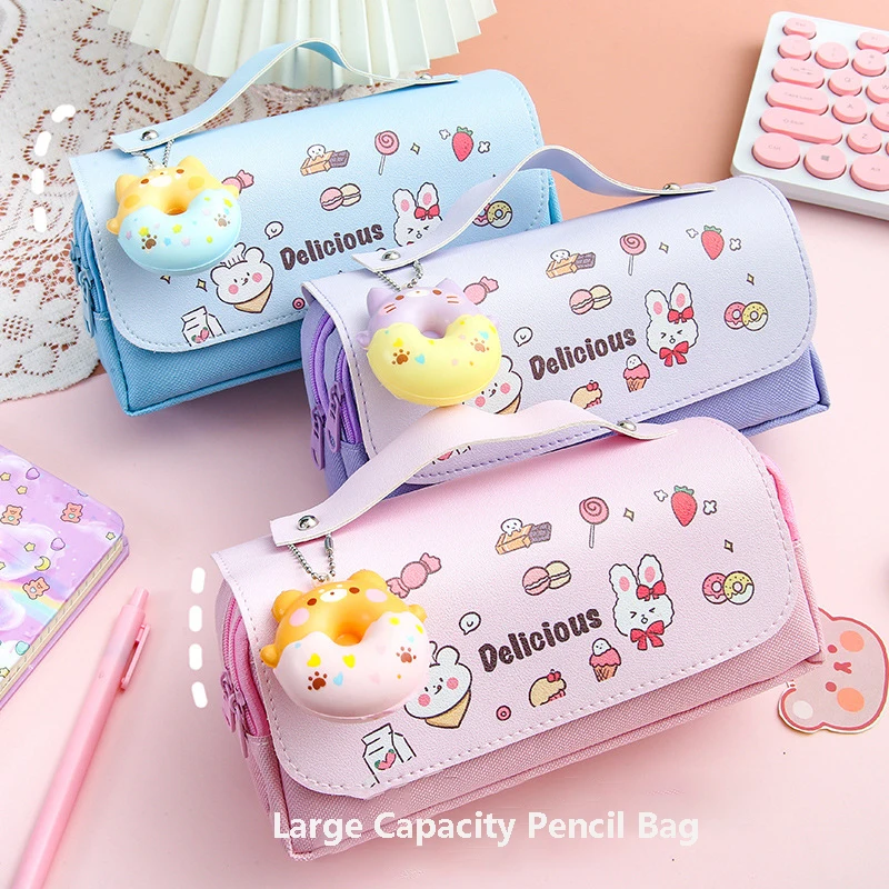 Pencil Pouch Convenient Cartoon Pencil Case Lightweight Wide Application  Unique Multi-function School Bag Stationary Box - AliExpress