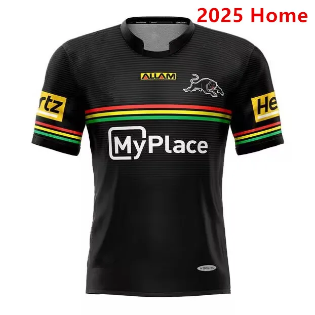 Rugby Jersey PENRITH PANTHERS HOME RUGBY JERSEY PANTHERS Men's Long Sleeve Training Shirt SINGLET