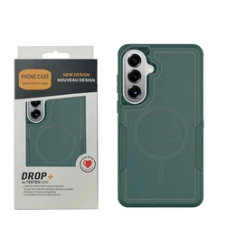Hybrid PC+TPU Magnetic Armor Shockproof Phone Case for A26 or A17 (Dark Green)