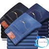 Men's New Thin Breathable Straight Business Men's Fashion Pants Cotton Soft Casual Stretch Denim Trousers Male Brand Clothes
