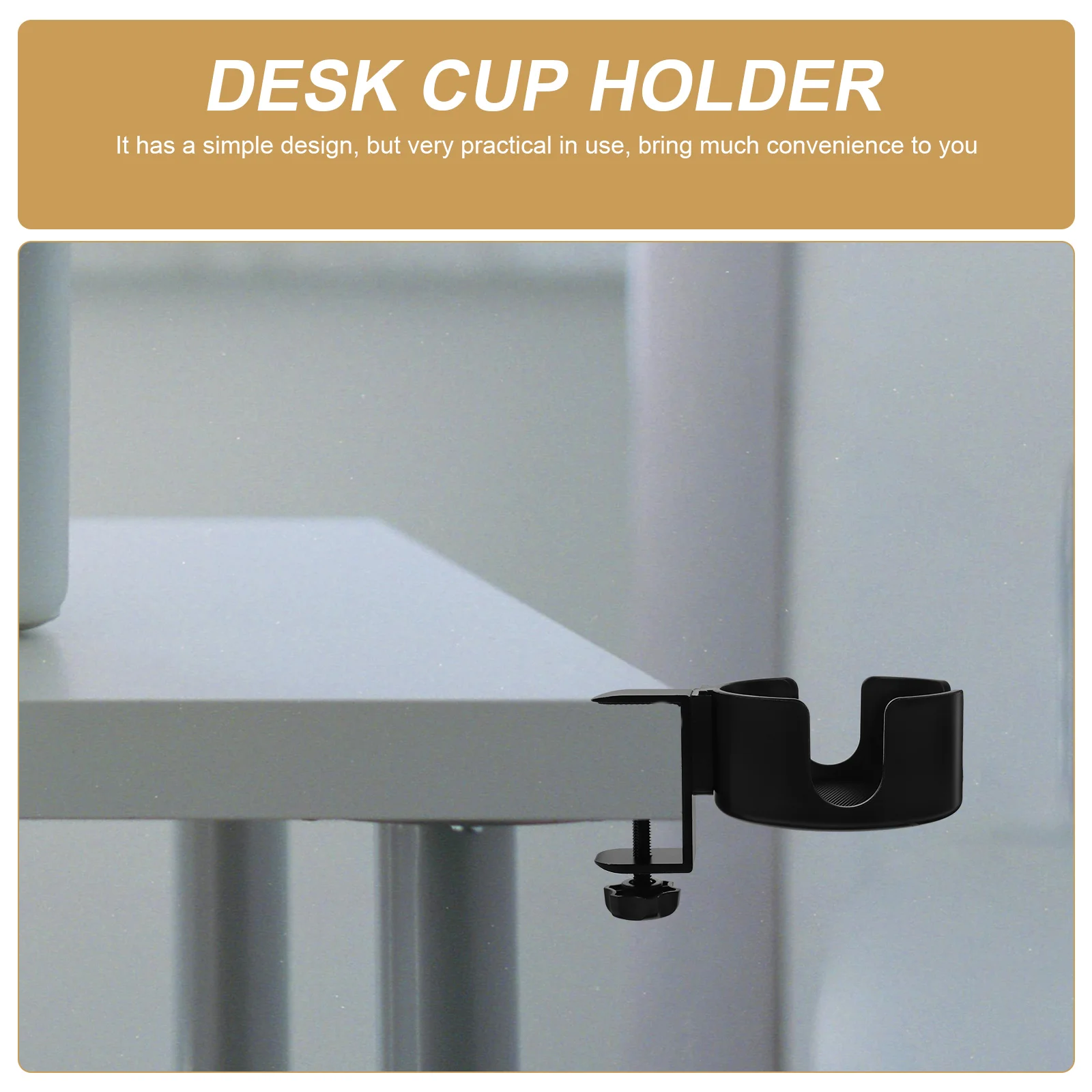 Deskside Water Cup Holder Table Stand Clip on Automatic for Holders Black Bottle Travel