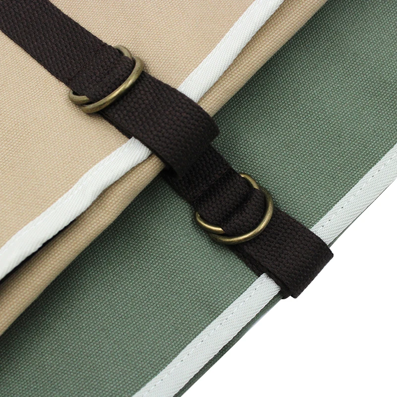 Camping Utensil Bag Knife Roll Bag for Chefs Canvas Roll Up Culinary Bag Tableware