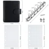 Moterm Regular A8 / M5 Size Rings Planner Pebbled Grain Cowhide 5-hole Mini Notebook with 15 MM Rings Organizer Journey Diary 3