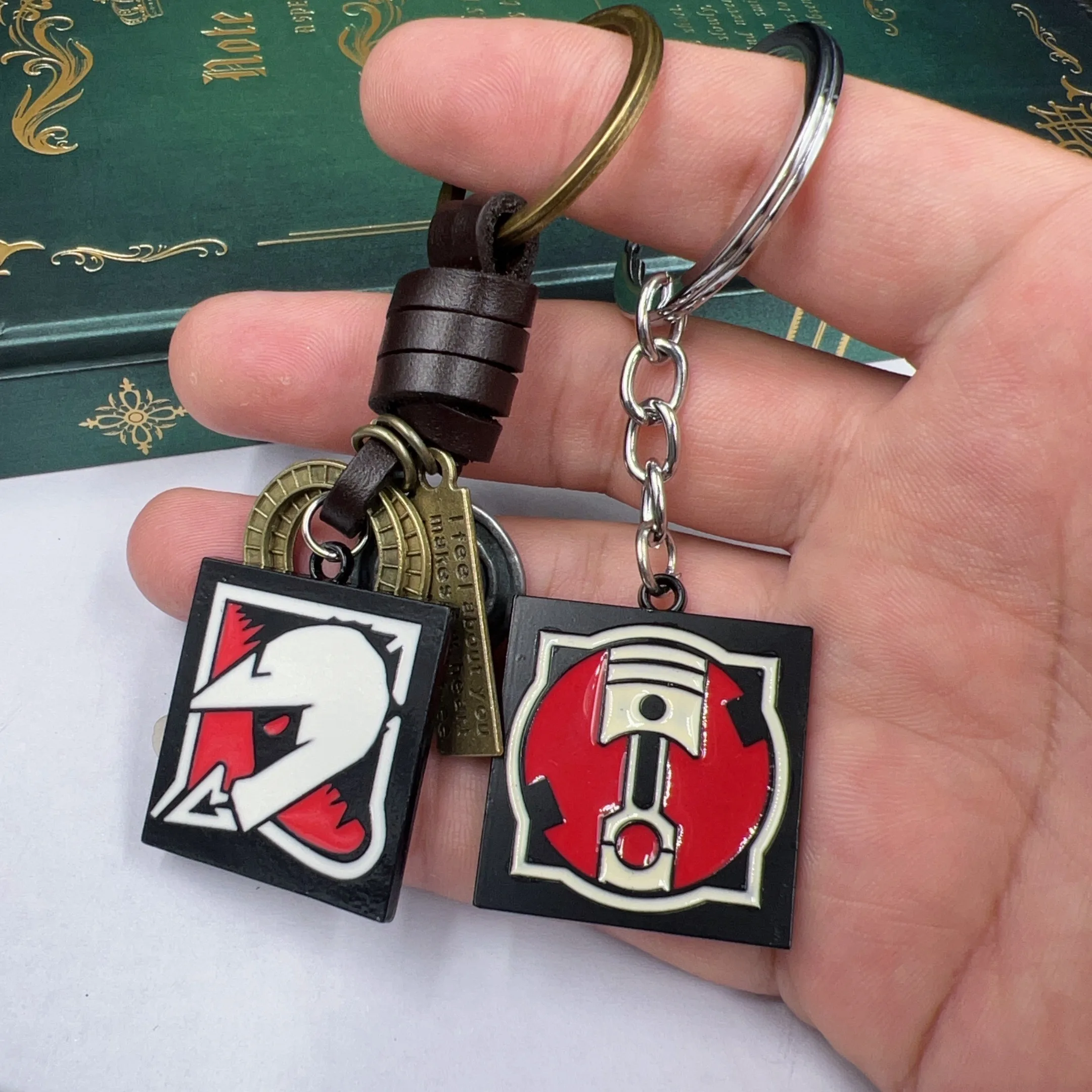 Rainbow Metal Enamel Keychain Six pcs Set Mutilcolor Key Ring