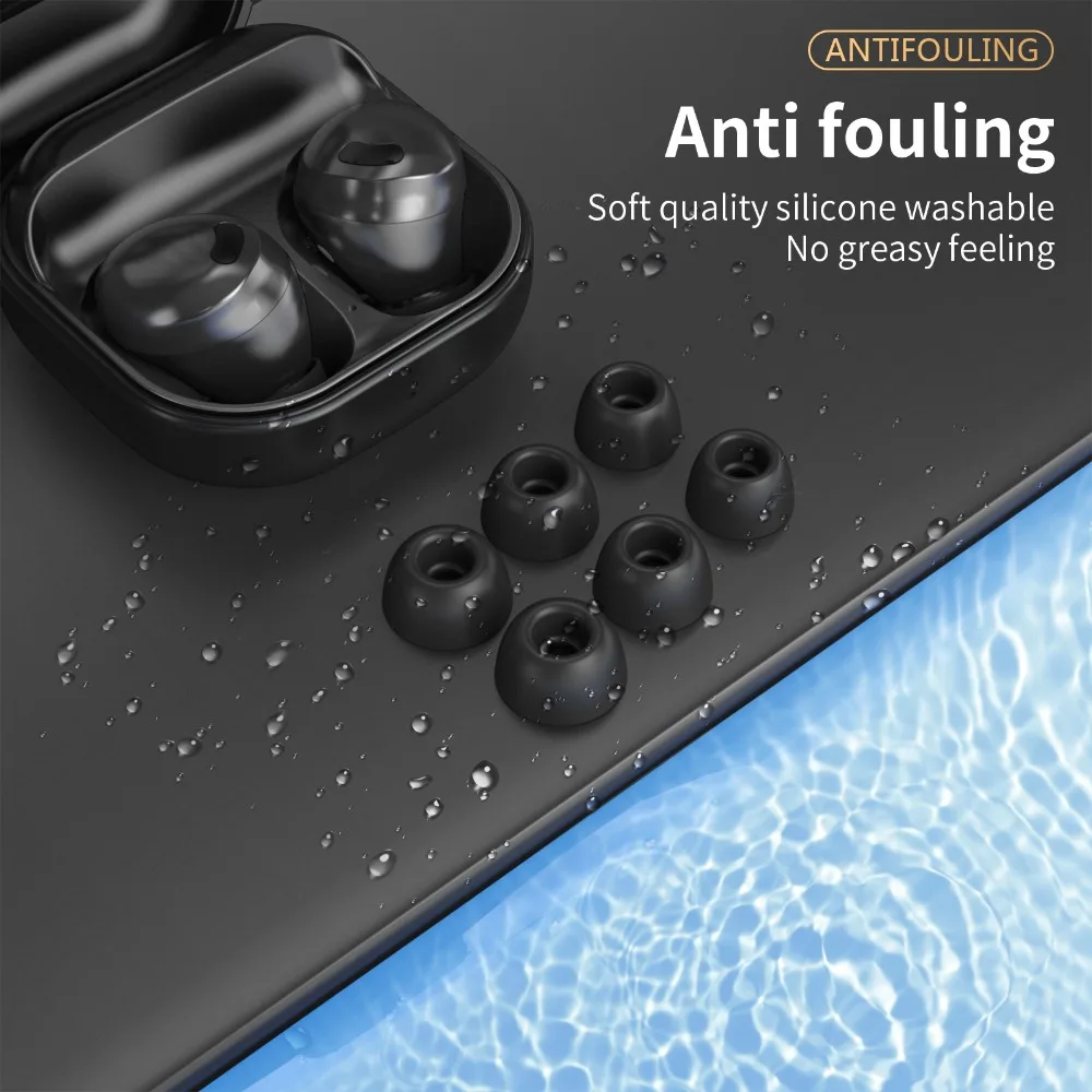 Silicone Ear Tips for Wireless Earbuds - 3/6 Pairs