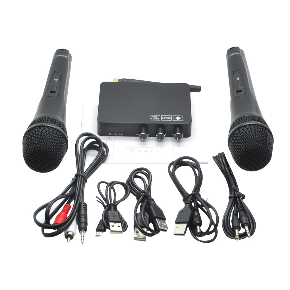 K2 Wireless Mini Family Sing System Singing Machine Player USB Digital Audio Sound Card TV Box PC Mixer Conference