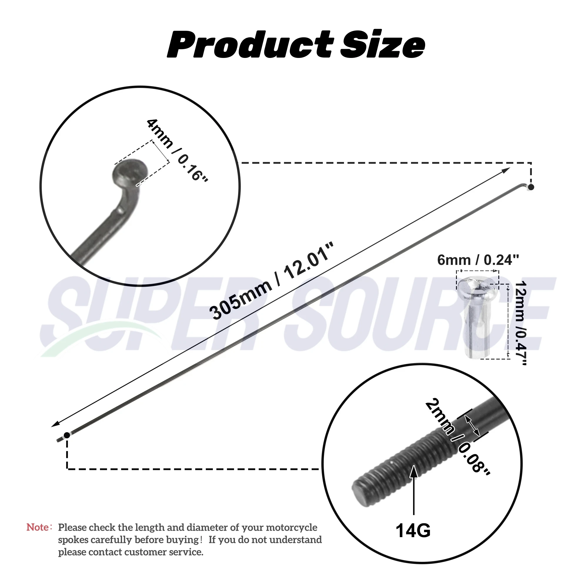 High Quality 36pcs 14G J Bend Bicycle Black Steel Spokes 213mm 215mm 220mm 225mm 288mm 305mm Cycle Spokes with Spoke Caps