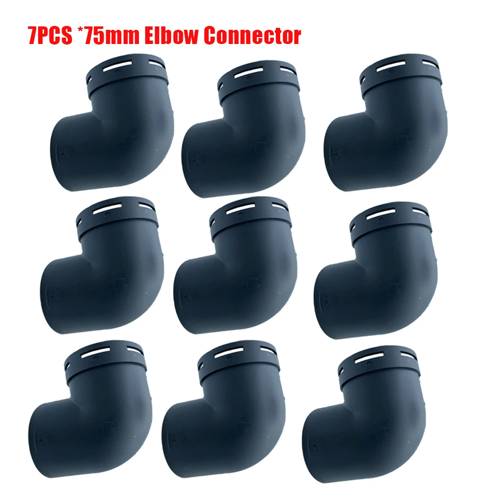 75mm Black Plastic Parking Heater Air Duct Elbow Connector Replacement Accessories
