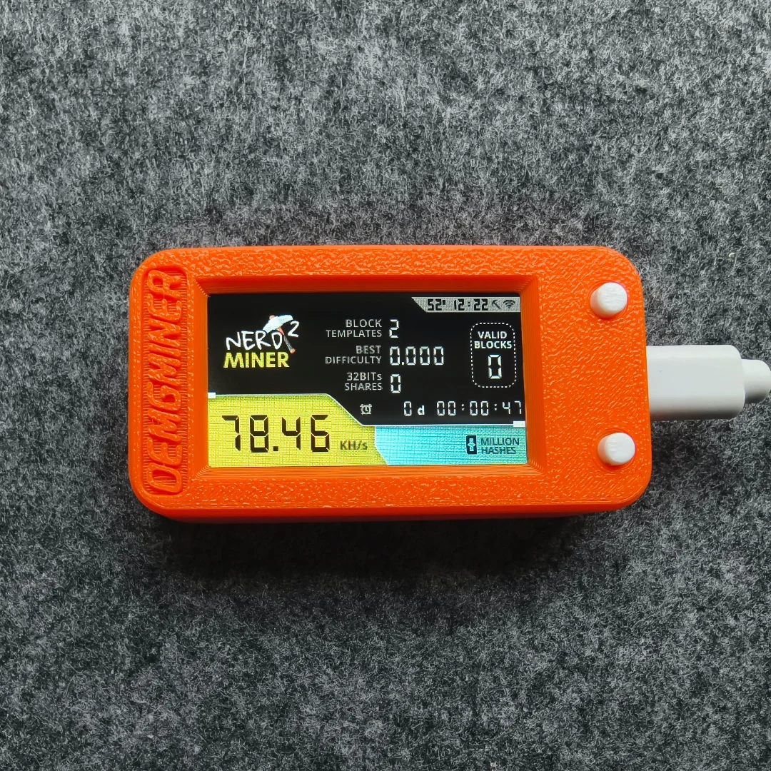 Bitcoin Miner NerdMiner V2 Bitcoin - Minero 78 KH/s, Bajo Consumo, WiFi,  USB-C, Opción Lotería Solo Miner Minero Solo Lottery