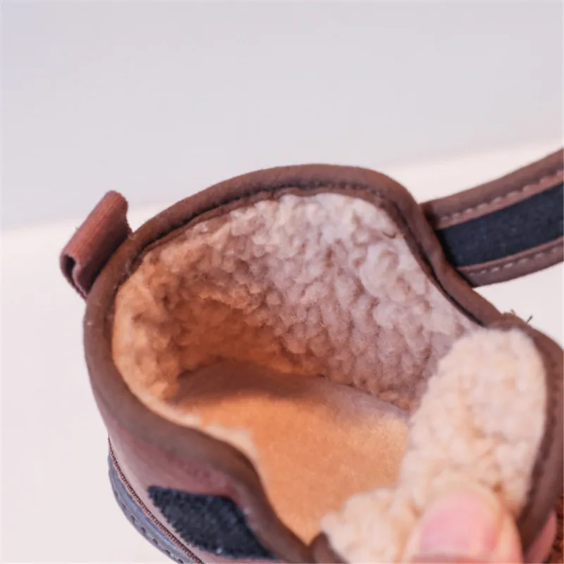 Neue Herbst/Winter Kinder Für Jungen Leder Warme Pelz Kleinkind Mädchen Schuhe Weiche Sohle Rutschfeste Mode Kinder_voghion.com