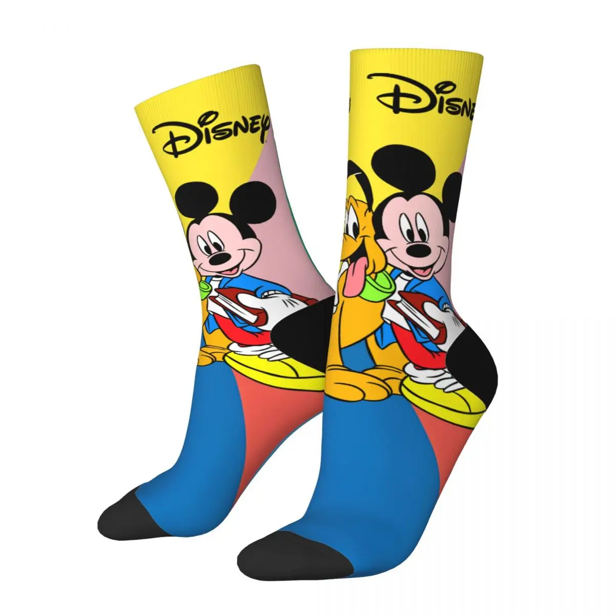 thumbnail image 1 of Calcetines divertidos y alegres para hombre, estilo retro Harajuku, Mickey Mouse, hip hop, novedad, sin costuras, calcetines locos, regalo estampado, 1 of 7