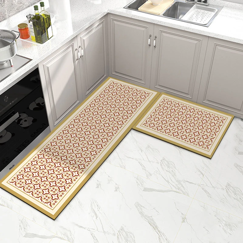 Waterproof Kitchen Carpets Flower Bedroom Mat Antislip Bathroom