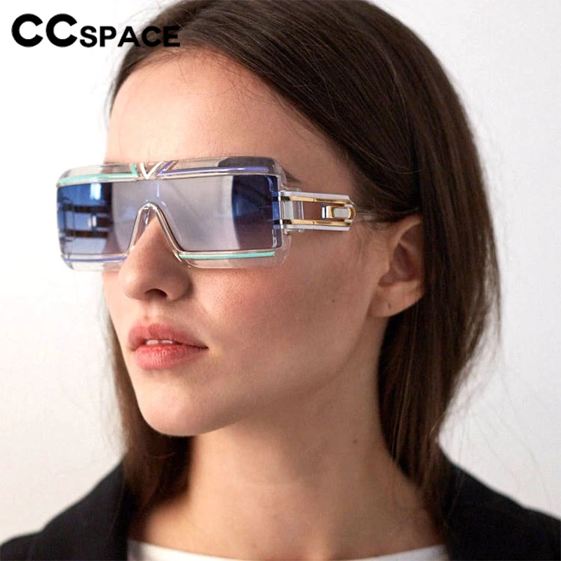 Übergroße quadratische Sonnenbrille, luxuriöse einteilige Sport-Reitbrille im Freien, Sonnenschutz, UV-Schutz, Retro-Sonnenbrille # 302554