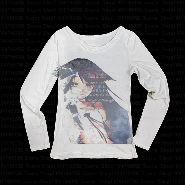 Women aesthetics Vintage y2k Star Graphic Tops O-neck Long sleeved T-shirt Grunge Streetwear Harajuku Aesthetic Anime T-shirts 1
