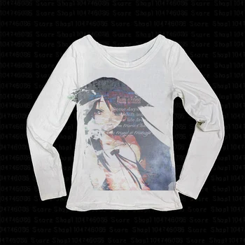 Estetica delle donne Vintage y2k Star Graphic Top O-Collo T-shirt a maniche lunghe Grunge Streetwear Harajuku Estetica Anime T-shirt 1