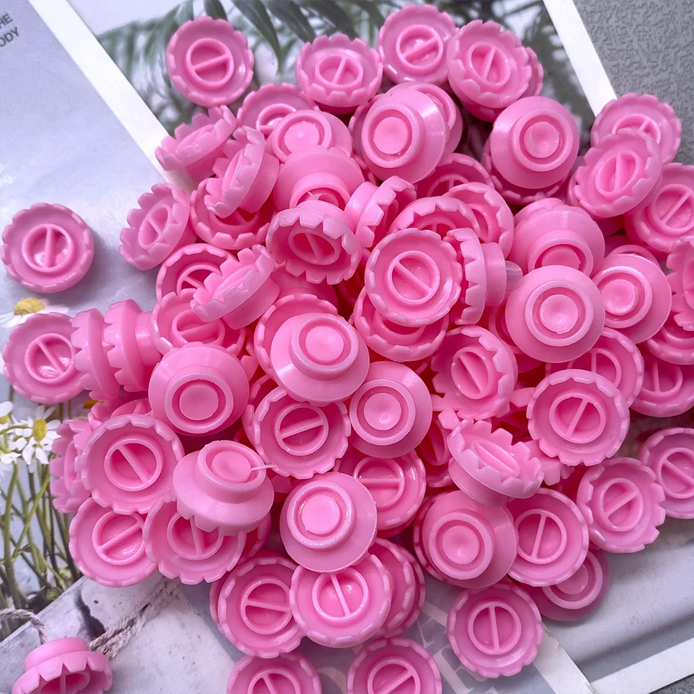 Zanse100pcs Eyelash Extension Pink Flower Glue Delay Cup Tattoo Adhesive Pigment Holders Grafting Eye lashes Holding Trays Tools