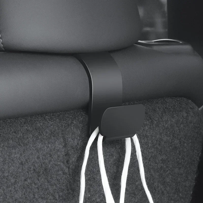 Car Seat Hooks for Tesla Model Y Juniper Launch Refresh Accessories 2 Pack Back Trunk Seat Headrest Organizer Handbag Bag Holder