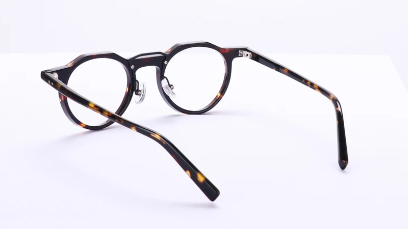 Runde Vintage Acetat Brille Rahmen Männer photo chrome fertige Myopie Brille optische verschreibung pflicht ige Brille Rahmen Frauen – Detail 10