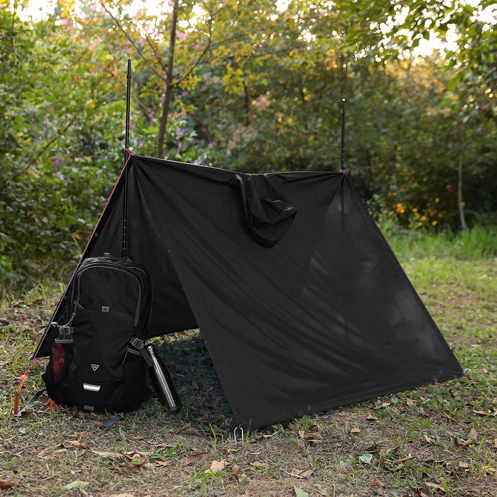 3-in-1 Waterproof Rain Poncho Lightweight Hooded Rain Coat Picnic Mat Blanket Sun Shelter for Outdoor Camping Hiking Cycling