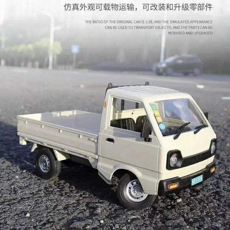 1:16 Wpl D12 Remote Control Electric Toys Rc Car Wuling Hongguang Simulation Drift Climbing Truck Led Light Cargo For Kids Gift 3