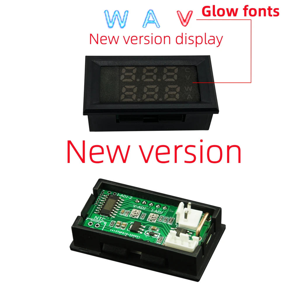 DC 100V 10A Voltmetro Amperometro Blu LED Rosso Amp Doppio Voltmetro Digitale Tester Rilevatore Di Tensione (Color : 10A-Blue Green - Foto 11
