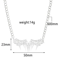 Edgy Thorns Necklace - Unisex Punk - Inspired Stainless Steel Pendant (Thorns Necklace)