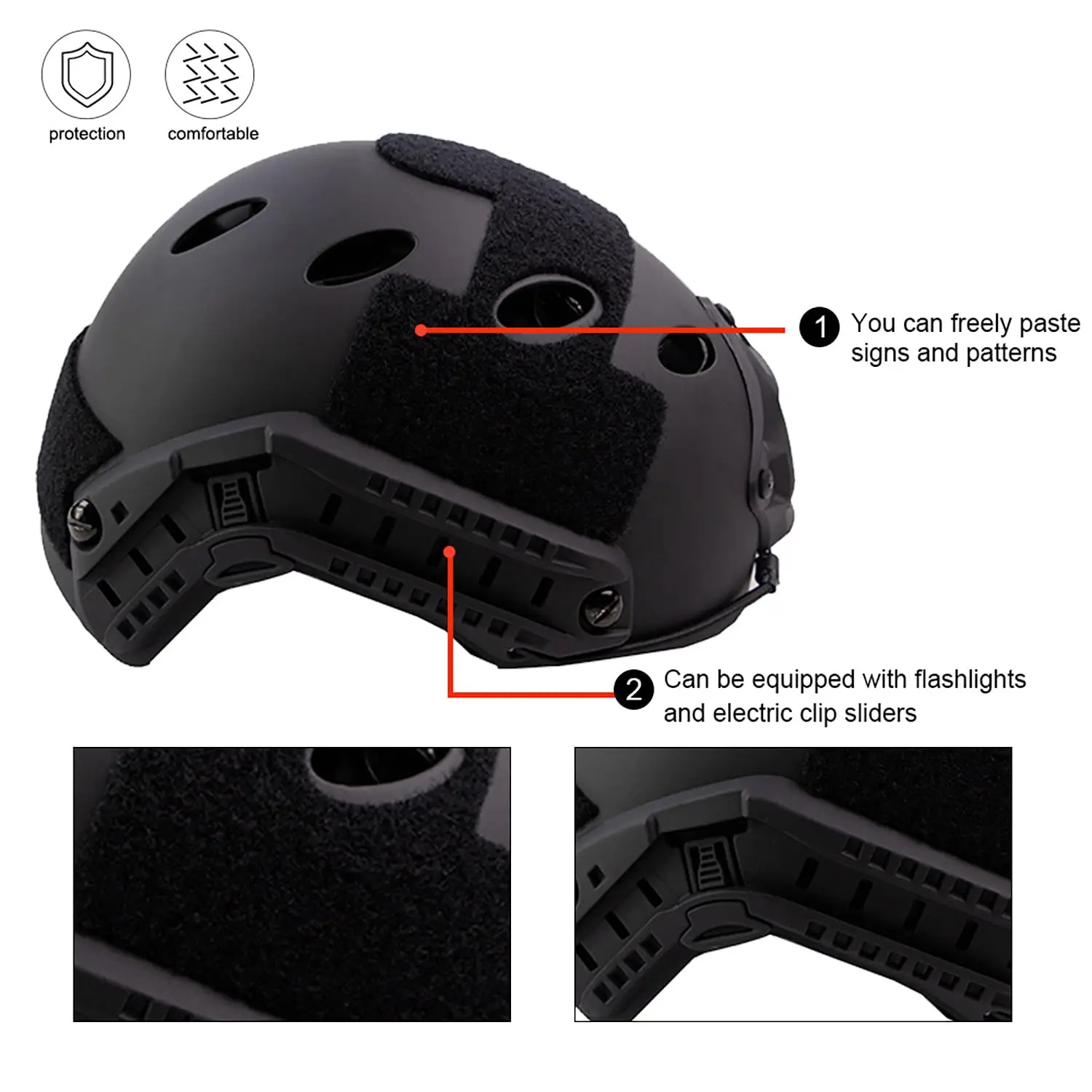 BOOIU 자기 방어 빠른 PJ 헬멧, 탄도 헬멧, 전술 장비, Casco 페인트볼, 하이 브랜드 개인 방어 액세서리