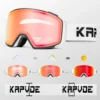 Kapvoe-Photochromic Ski Goggles Professional Winter Color Men Snowmobile Anti-Fog Snowboard goggles Women Ski Equipment UV400 2
