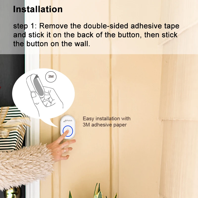 Waterproof Wireless Doorbell Tuya Smart Home Door Bell For Home Security Protect