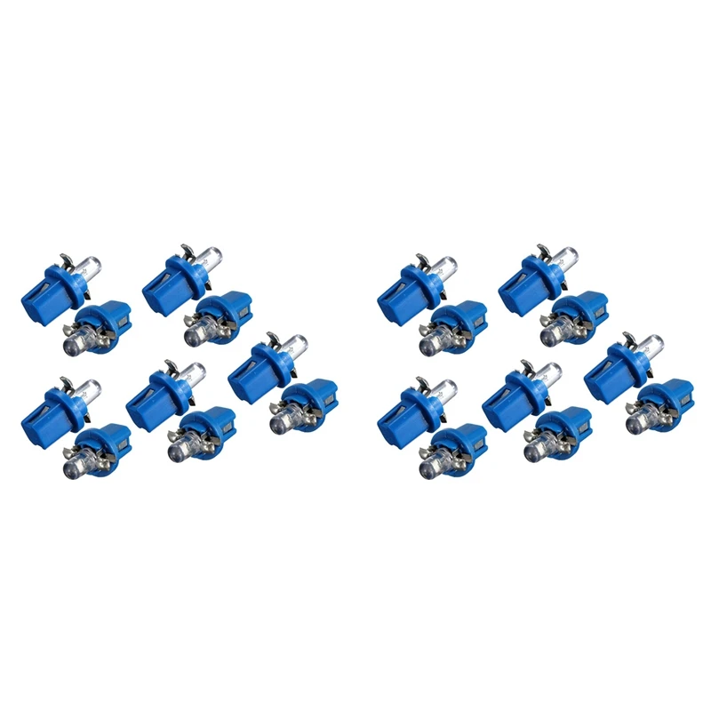 

20Pcs LED Bulb Meter Dash B8-5D T5 Lamp With Holder Blue Tuning Auto Car Light