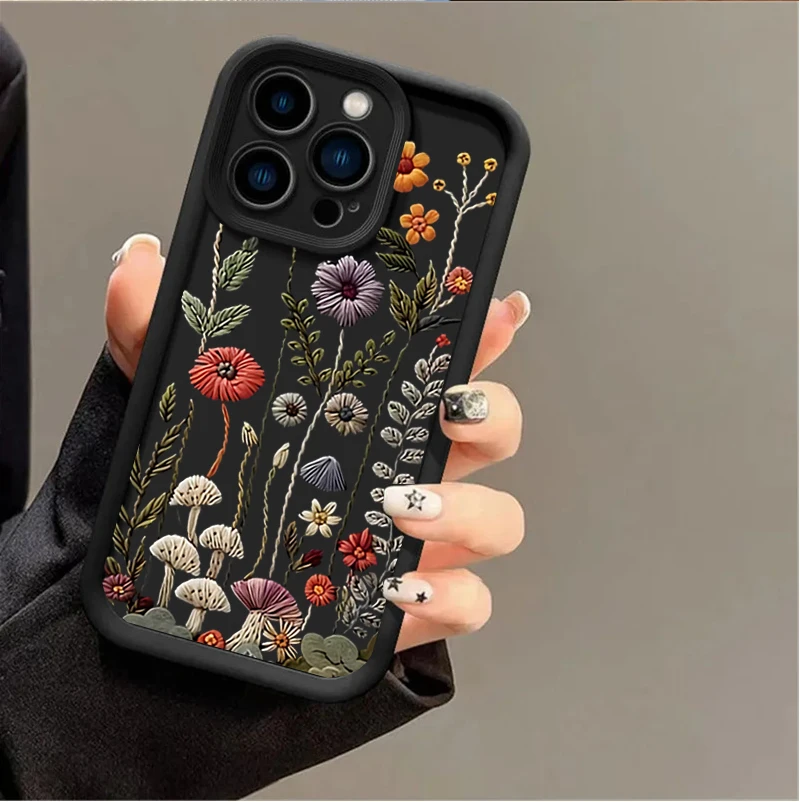 Exquisite Floral Design Soft Phone Case